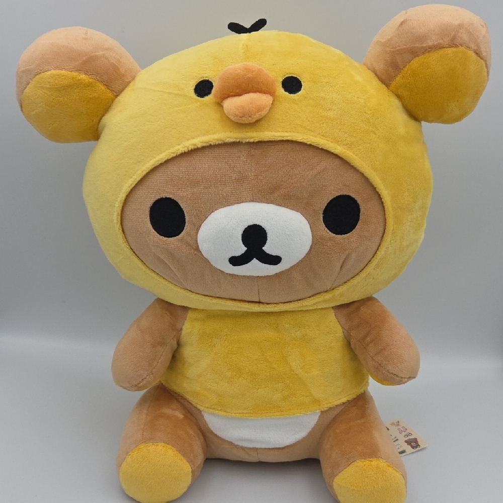 San-X Rilakkuma As Kiiroitori Yellow Duck Outfit 14” Plush Round 1